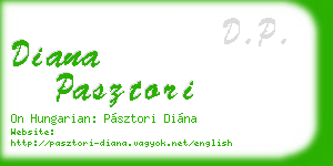 diana pasztori business card