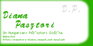 diana pasztori business card